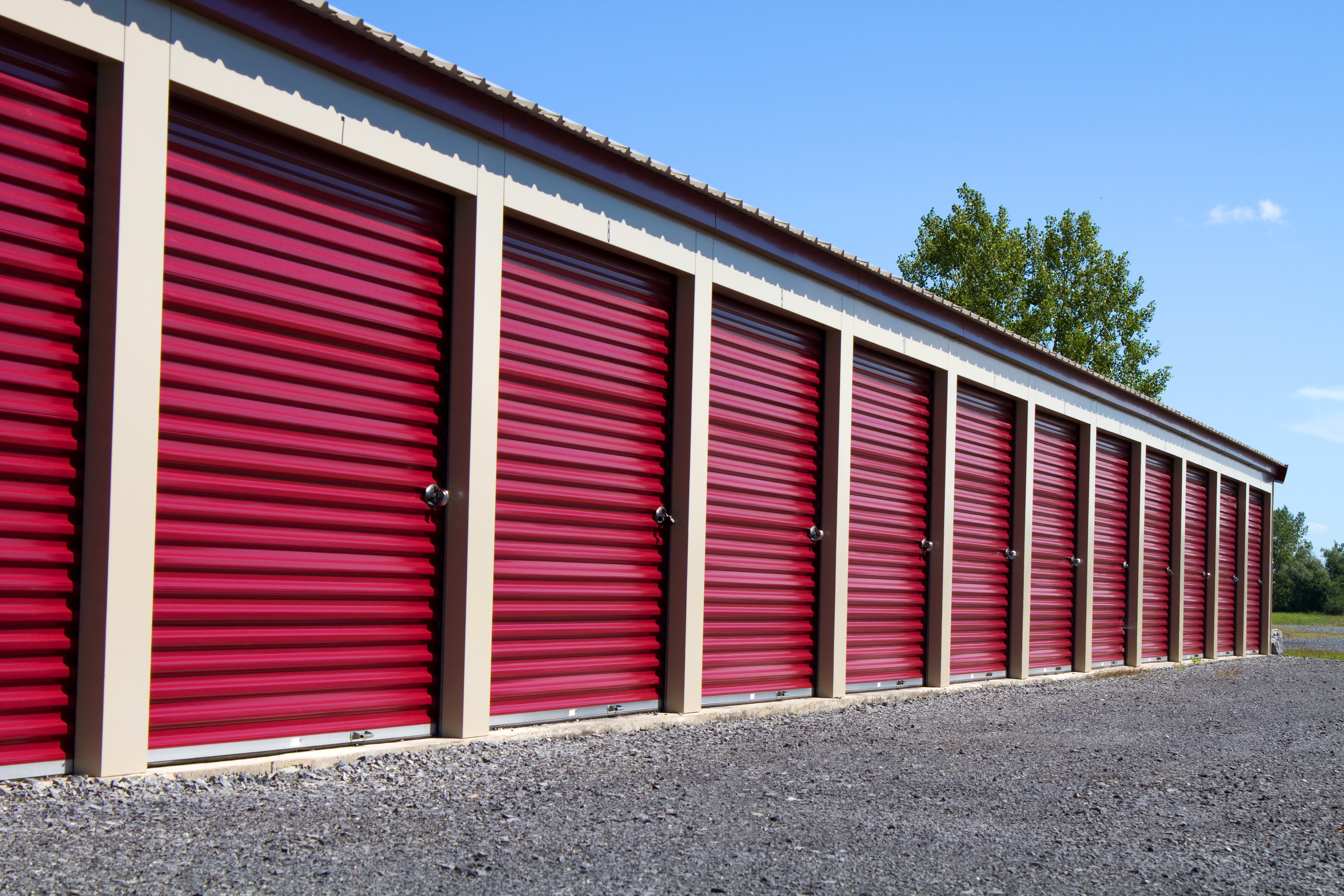 Red Door Units Stock Image